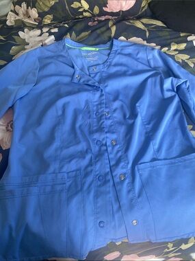 HH WORKS Ceil Blue Medical Scrub Jacket